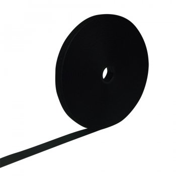 Flauschband selbstklebend schwarz 25m Rolle